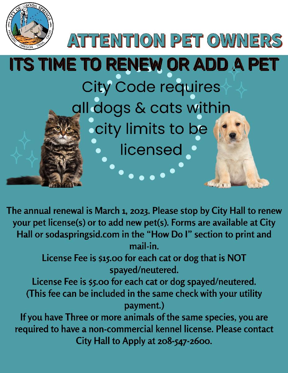 Pet license 